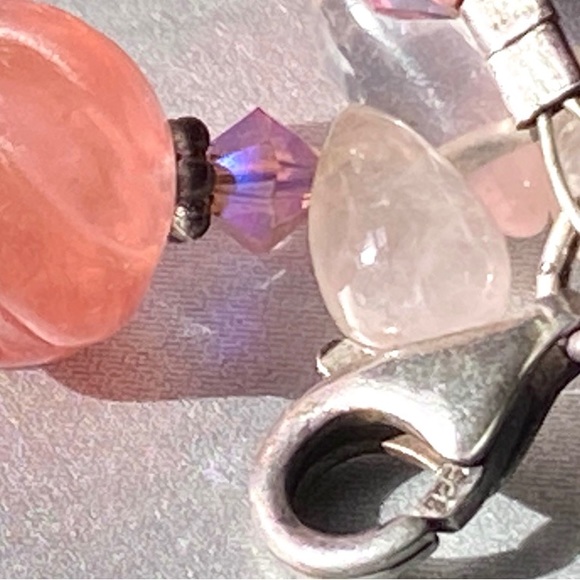 Sparkling Sterling Silver Quartz & Crystal Necklace - Picture 5 of 5